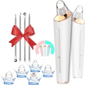 Blackhead Remover Pore Vacuum,Newest Upgraded USB Rechargeable Facial Pore Cleaner Blackhead Removal Kit with 3 Suction Power,5 Probes Black Head Extractions Tool for Women & Men