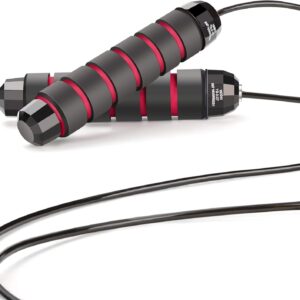 DEGOL Skipping Rope with Ball Bearings Rapid Speed Adjustable Jump Rope Cable and 6” Memory Foam Handles Ideal for Aerobic Exercise Like Speed Training, Extreme Jumping, Endurance Training and Gym