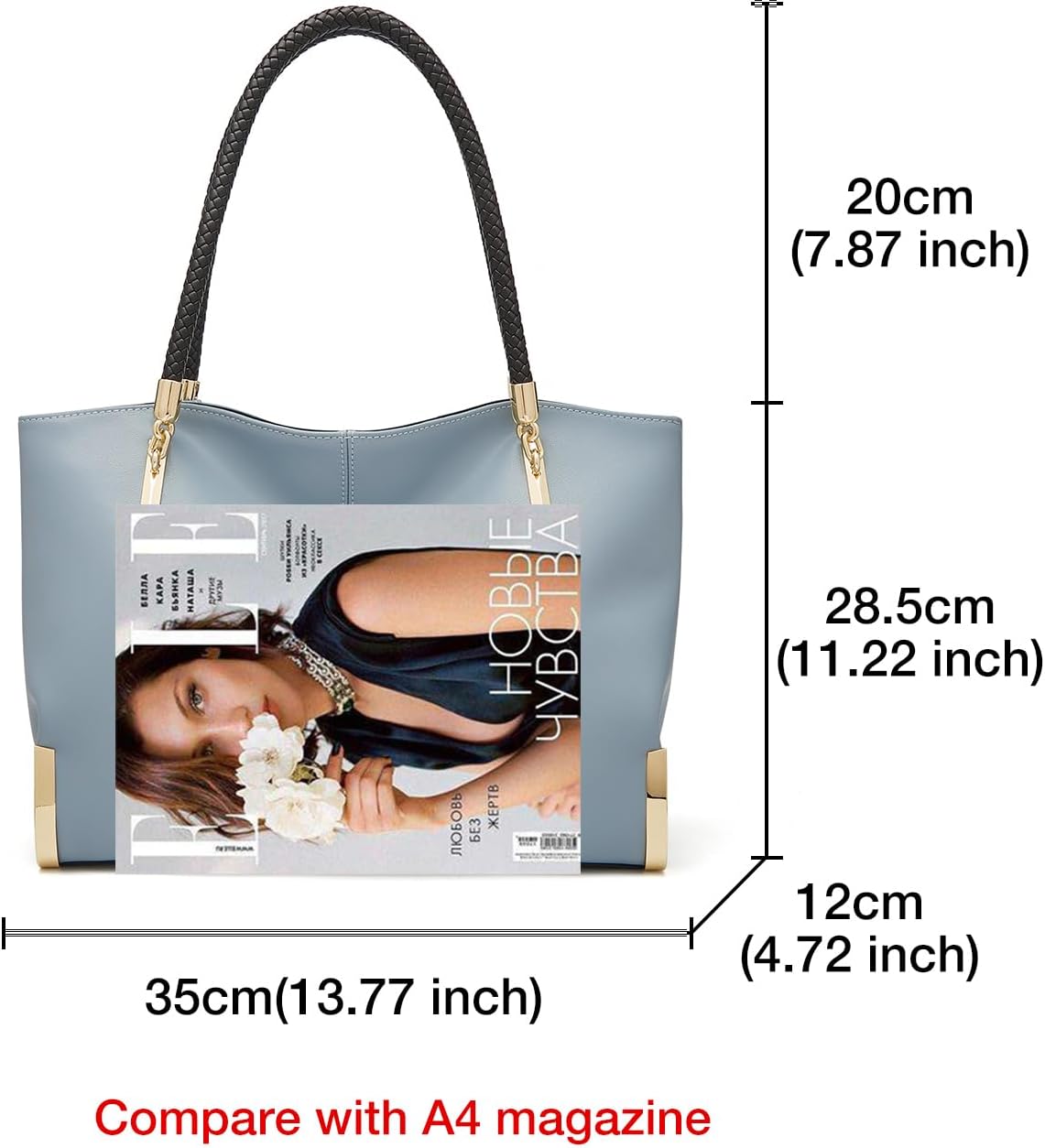 FOXLOVER Large Capacity Tote Handbags for Women, Women's Top-handle Bags Fashion Shoulder Bags Purses Minimalist design - Image 4