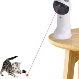 TBTeek Cat Toy, Automatic Motion-Activated, 5 Fun Patterns, 4 Speed Modes, Adjustable Light Angles, Random Rotating Trajectory, Rechargeable