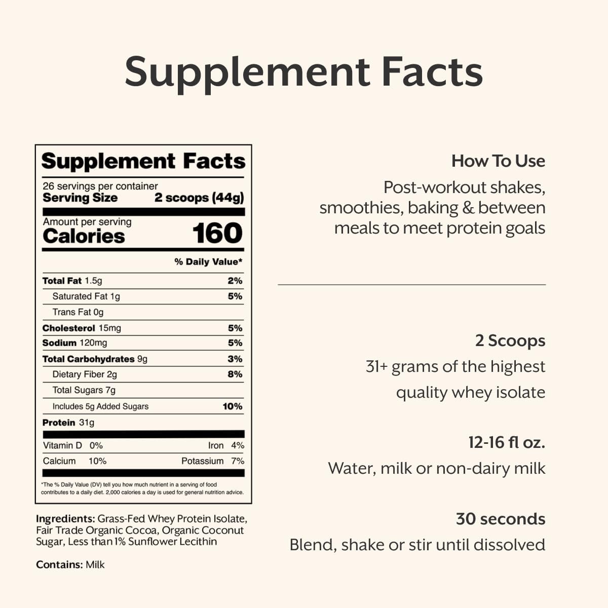 ProMix Nutrition Whey Protein Isolate Powder, Chocolate - Grass-Fed - Post Workout Fitness & Nutrition Shakes, Smoothies & Cooking Recipes - Gluten-Free & Keto-Friendly - 2.5 Pound (Pack of 1) - Image 6