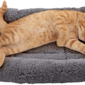 Enjoying Cat Mat Bed 10″ x 15″ Pet Bed with Pillow Around for Puppy Kitten Curled Sleeping Beds for Carrier/Crate Small Dog Cushion, Anti Skid Bottom, Small