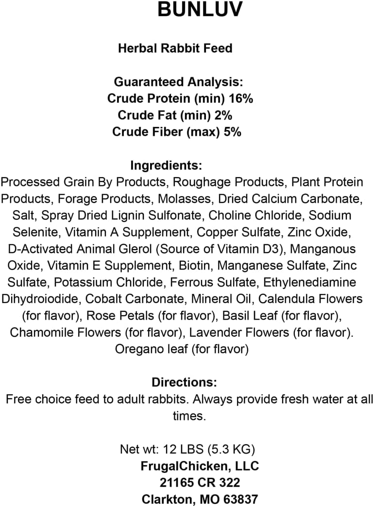 Pampered Chicken Mama Premium Herbal Rabbit Feed (12 pounds): Calendula Flowers, Chamomile, Rose Petals, & Timothy Hay Rabbit Food (12 pounds) - Image 4
