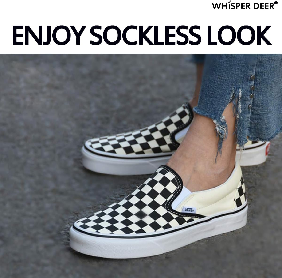 WHISPER DEER No Show Liner Socks Women - (Size 4-7/7-10/10-13) Low cut Invisible Cotton Sneaker Socks with Non Slip Grips - Image 4