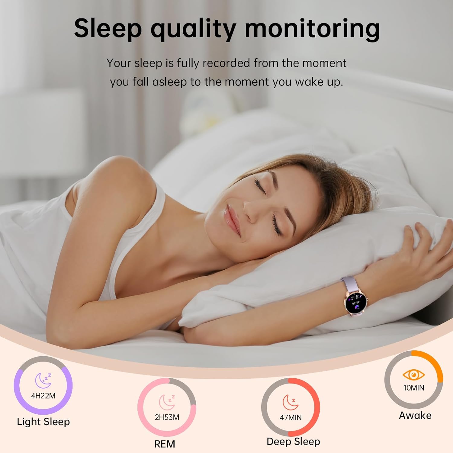 Smart Watch for Women(Answer/Make Calls), 1.27" HD Screen Fitness Tracker with Heart Rate/Sleep Monitor, 130+ Sport Modes IP68 Waterproof Activity Tracking, Smartwatch for Android Phones iPhone - Image 4