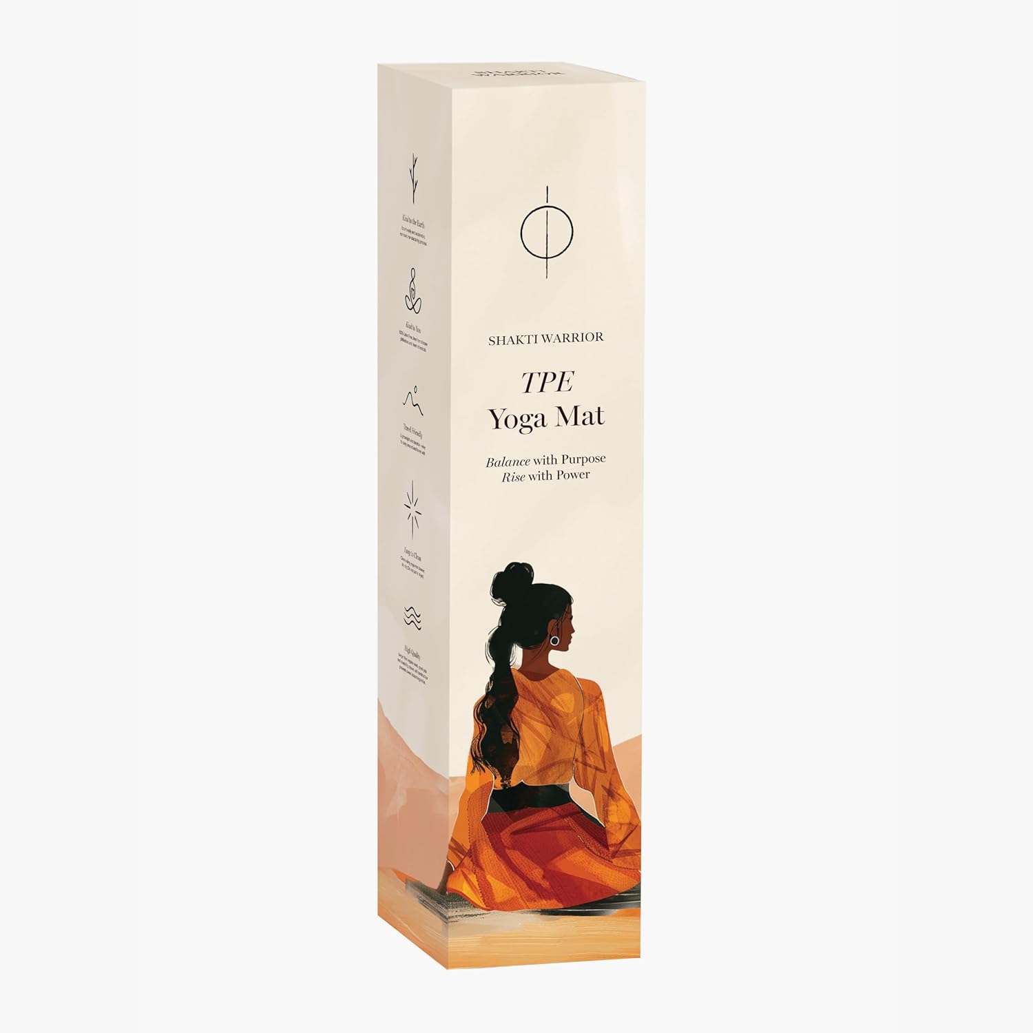 Shakti Warrior TPE Yoga Mat - Artist Designed, Premium eco friendly mats, Non Slip, Non toxic, Great For Regular & Hot Yoga, Pilates and Workouts (72 inch x 24 inch x 6mm thick) - Image 7