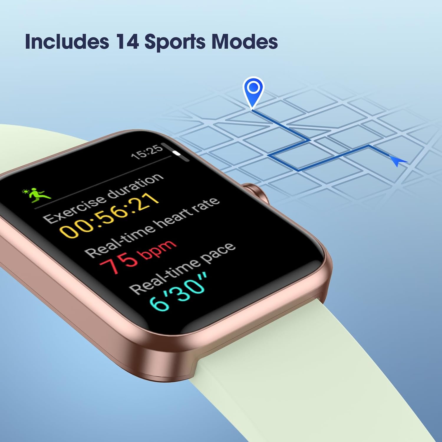 LIVIKEY Smart Watch, Fitness Tracker with Heart Rate Monitor, Blood Oxygen, Sleep Tracking, 41mm Smartwatch Waterproof with Pedometer for Women Men Watch Compatible with Android iOS Phones - Image 4