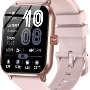 Smart Watch for Men Women, 1.83″ HD Touch Screen Smartwatch with Bluetooth Call, 5 ATM Waterproof, 130+ Sport Modes Fitness Tracker Heart Rate Sleep Monitor Pedometer, Compatible with Android iPhone