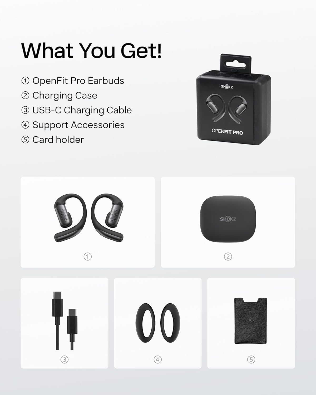 SHOKZ OpenFit Pro Open-Ear True Wireless Earbuds with Open-Ear Noise Reduction, Optimised for Dolby Atmos, Deep Bass, 50H Playtime, AI-Powered Clear Calls for Work, Sport, Bluetooth 6.1, IP55, Black - Image 11