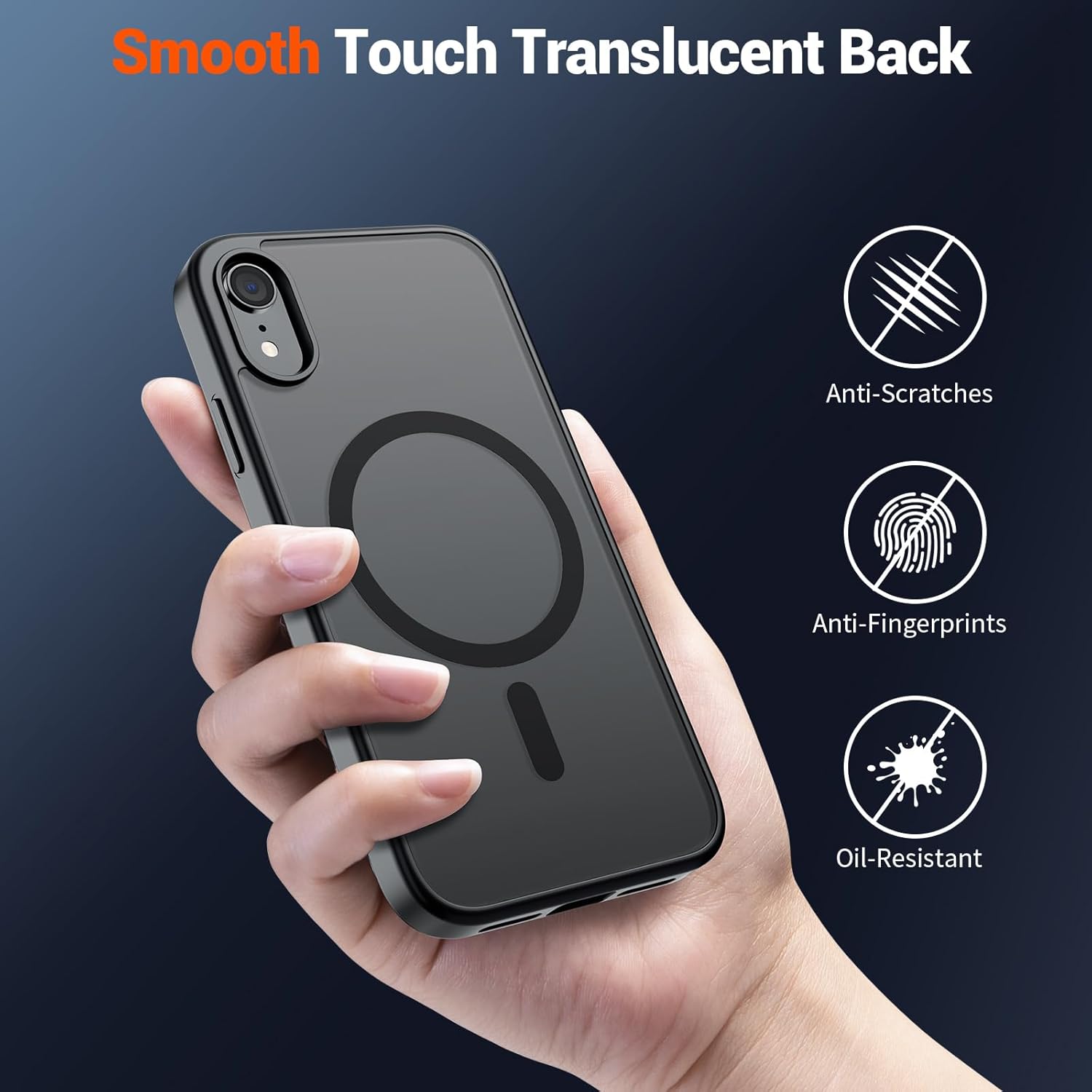 SUPFINE Magnetic for iPhone XR Phone Case(Compatible with MagSafe)(Military Grade Drop Protection) Slim Translucent Matte Shockproof with Anti-Fingerprint Phone Cover,Black - Image 6