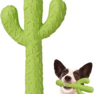 MewaJump Dog Chew Toys, Durable Rubber Dog Toys for Aggressive Chewers, Cactus Tough Toys for Training and Cleaning Teeth, Interactive Dog Toys for Medium/Large Dog