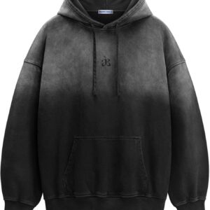 Aelfric Eden Essential Hoodies For Men Acid Wash Gradient Oversized Heavyweight Cotton Plain Hooded Sweatshirt Unisex