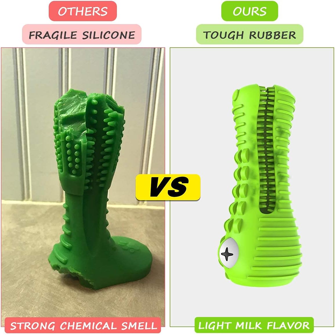 Cutiful Dog Toys for Aggressive Chewers Large Medium Breed, Indestructible Dog Chew Toys, Squeaky Interactive Tough Extremely Durable, Dogs Toothbrush Toys to Keep Them Busy - Image 2