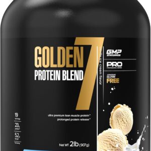 Maxler Golden 7 Protein Blend – Protein Powder for Muscle Gain & Recovery – Vanilla Protein Powder 2 lb