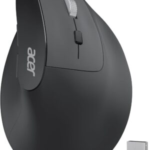 acer Ergonomic Mouse Wireless, Adjustable DPI Vertical Mouse 1000/1200/1600 with 6 Buttons, Rechargeable Ergo Mice, Medium to Large Sized Hands, 2.4GHz USB Receiver for Computer, Laptop, PC