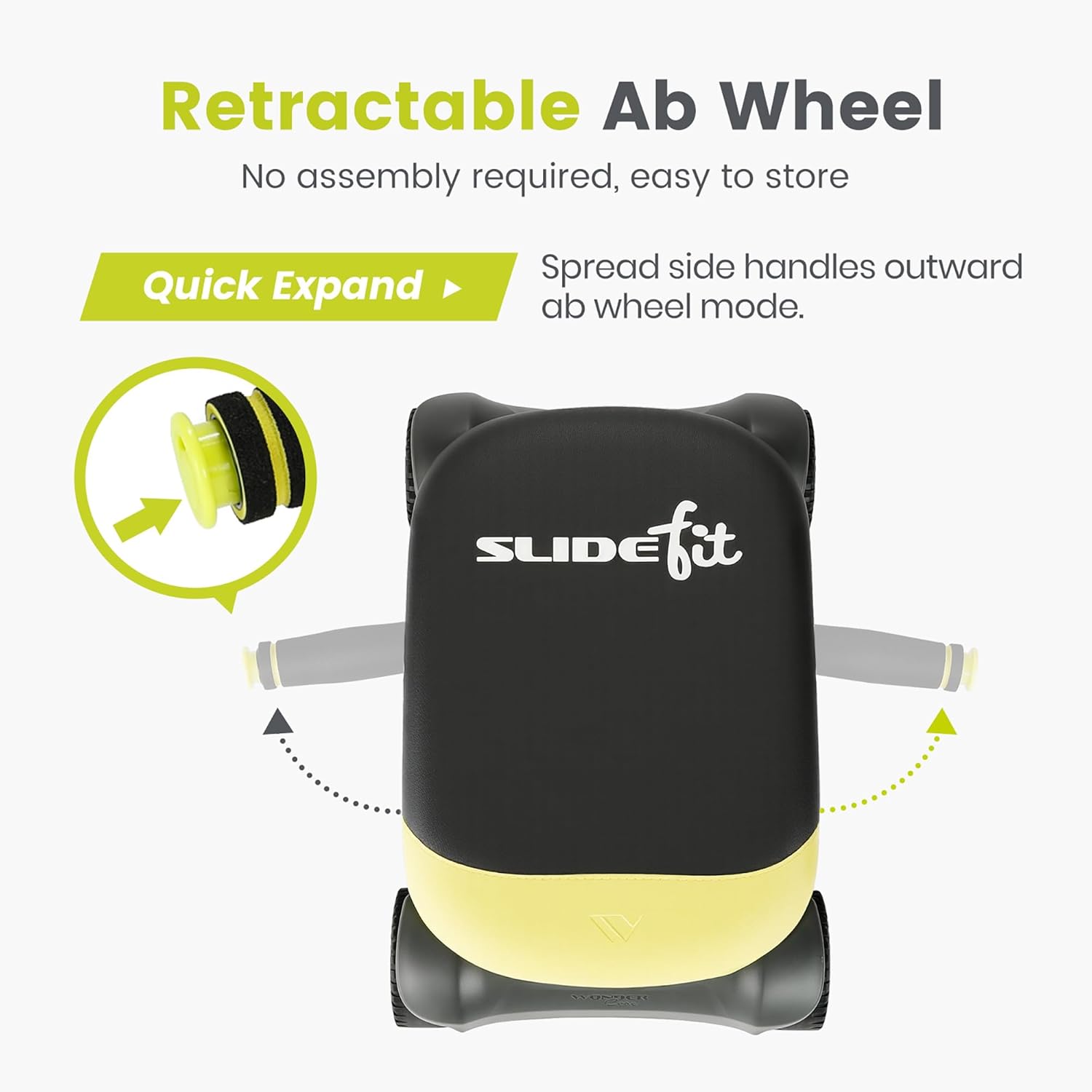 WONDER CORE Slide Fit, Ab Roller Board with 4 Wheels, Automatic Rebound Abdominal Wheel for Core Workout, Ab Exercise Equipment, Abdominal Exerciser, Heroboard Fitness Rolling Board with Knee Pad - Image 9