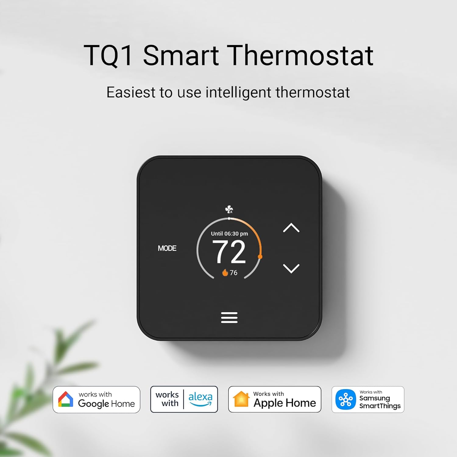 Lux TQ1 Smart Thermostat for Home, Programmable WiFi with Matter Protocol for Temperature Control, C-Wire or Power Bridge Required - Works with Apple Home and Google Home - termostato inteligente wifi - Image 2