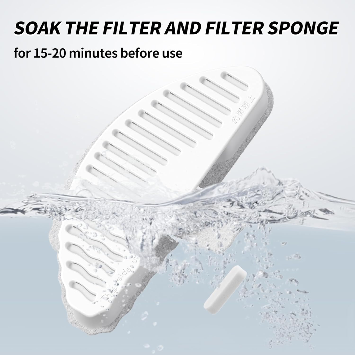 uahpet Official Water Fountain Filters Upgraded 6 Filters & 12 Sponges for 67oz/2L Automatic Pet Fountain - Image 7
