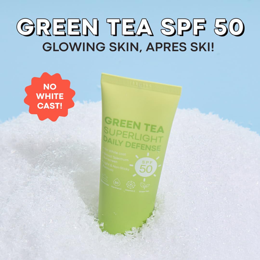 TONYMOLY Green Tea Korean Sunscreen SPF 50+ PA++++ — No White Cast, Lightweight Face Sunscreen for All Skin Tones, Hydrating with Niacinamide, Panthenol & Hyaluronic Acid, 1.69 fl oz - Image 4