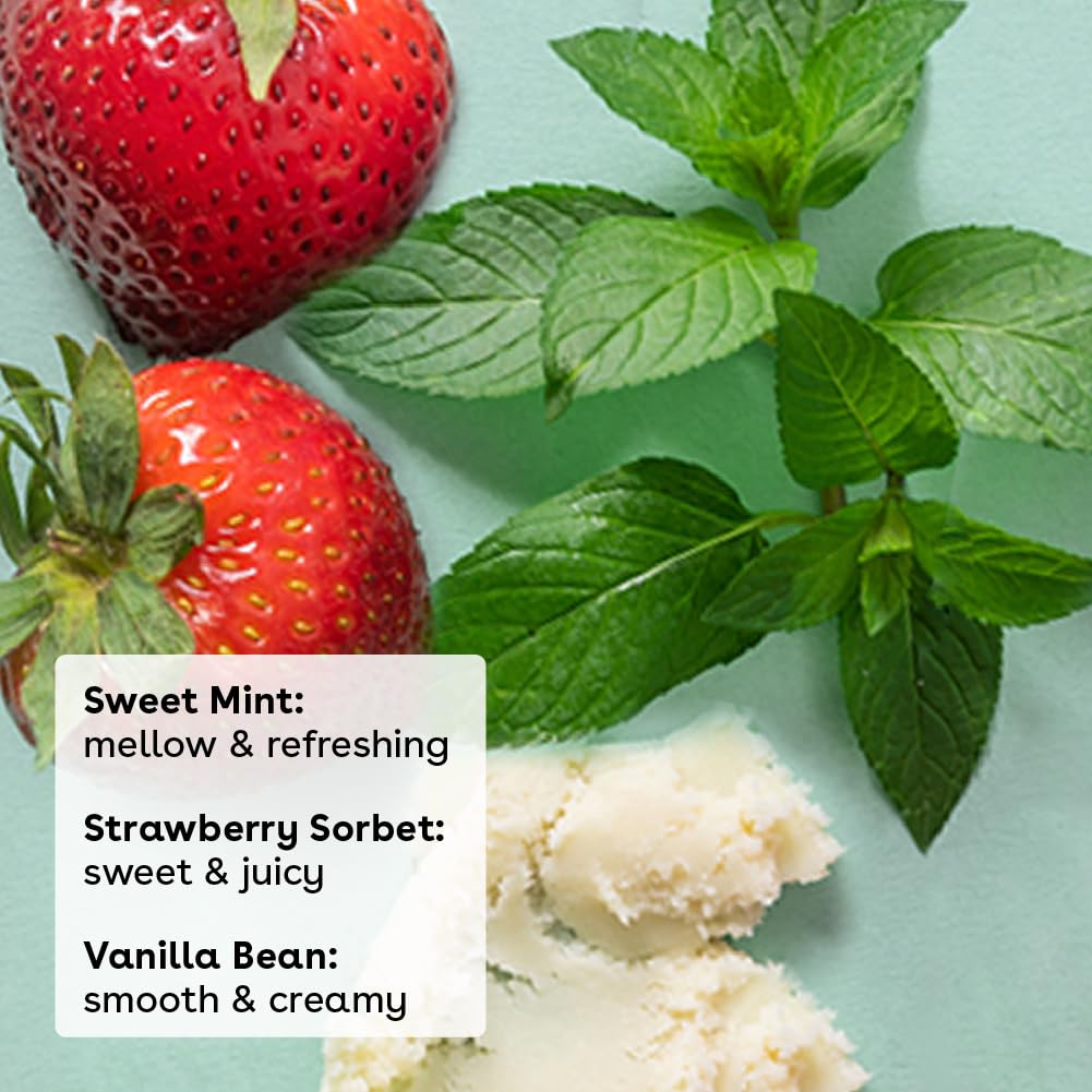 eos 100% Natural & Organic Lip Balm Trio- Vanilla Bean, Sweet Mint, & Strawberry Sorbet, Made for Sensitive Skin, Lip Care Products, 0.14 oz, 3-Pack - Image 2