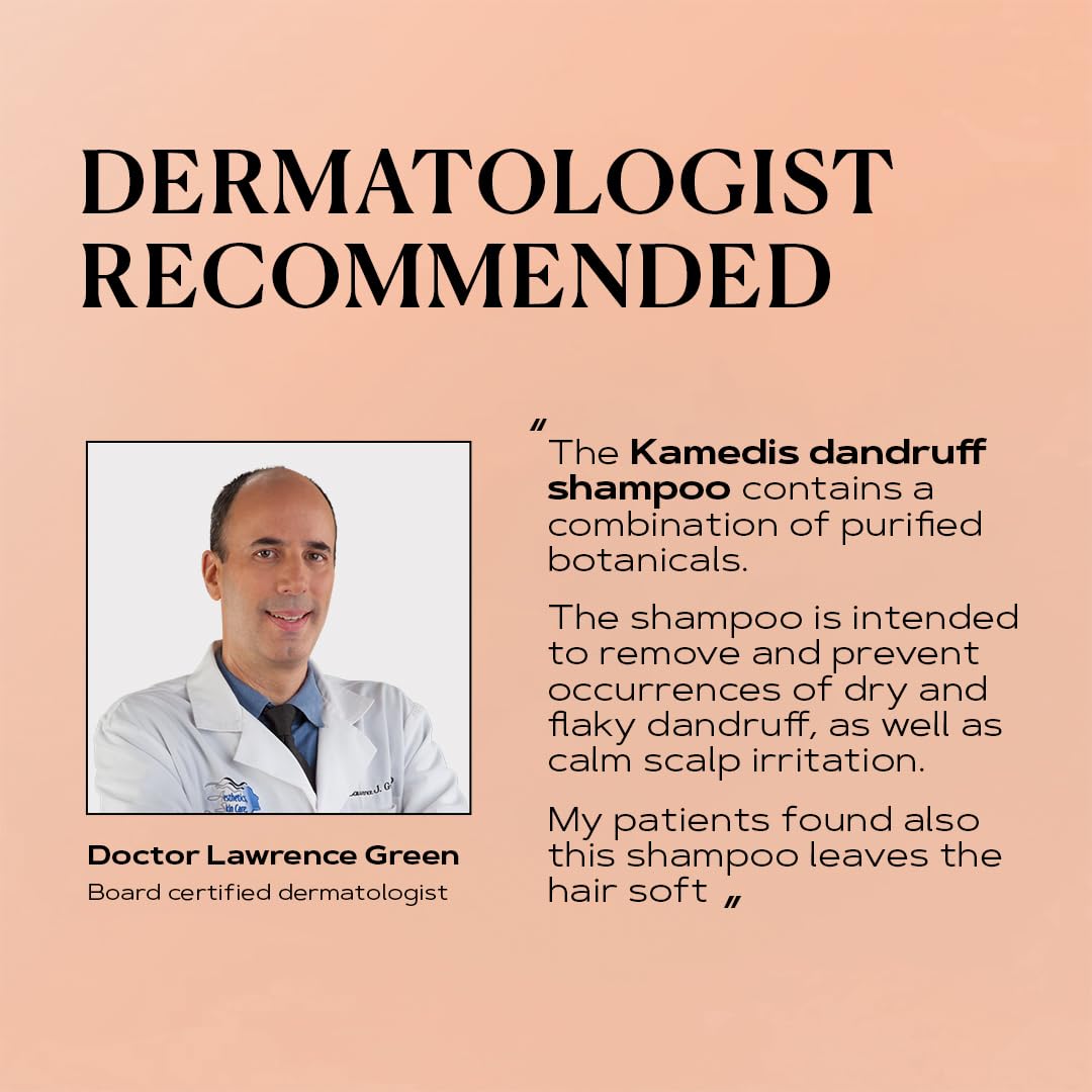 KAMEDIS Anti Dandruff Shampoo, Triple Power Formula: 1% Zinc Pyrithione, Salicylic Acid & Soap Nut Pure Extract. Itch, Flaky & Seborrheic Dermatitis Relief. Unisex. Parabens & Dyes Free. 16.9 Fl Oz - Image 7