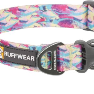 Ruffwear, Front Range Dog Collar, Adjustable Tubelok Webbing, Lightweight, Side Release Buckle, Aluminum V-Ring, Durable for Everyday Use, Reef Fish, 11″-14″
