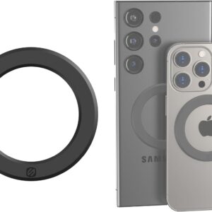 Scosche MagicRing MagSafe Adapter Ring, Conversion Kit Adds Wireless Charger and MagSafe Phone Mount Compatibility, Universal Magnetic Ring for Phone Case Compatible with iPhone, Samsung, Android