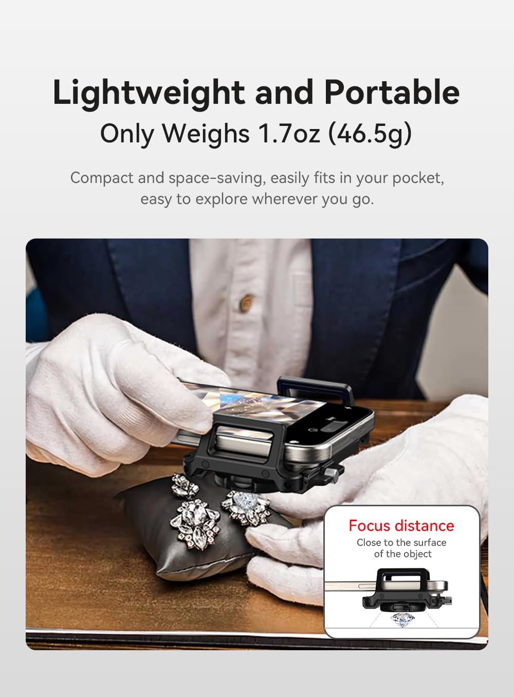 200X Phone Microscope Lens with CPL Filter & LED Light, Anti-Glare Pocket Macro Camera Attachment for iPhone & Android, Ideal for Coin Collecting, Jewelry Appraisal & STEM - Image 6