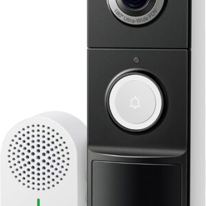 Tapo 2K+ Wired or Battery Powered Smart Video Doorbell with Chime – 180° Field of View, Person/Vehicle/Package Detection, Ring Call, 2-Way Audio, Subscription-Free Local Storage or Optional Cloud,D225