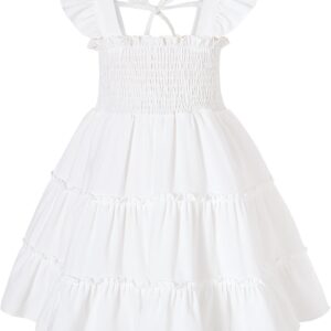 YOUNGER TREE Toddler Girl Dress Kids Sleeveless Ruffle Dresses for Girls Summer Outfits Beach Sundress