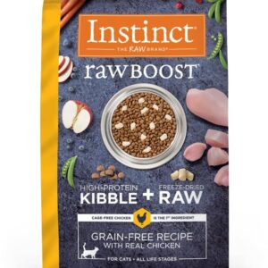 Instinct Raw Boost, Natural Dry Cat Food with Freeze Dried Pieces, High Protein, Grain Free Recipe – Real Chicken, 5 lb. Bag