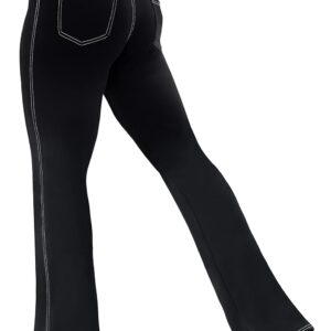 VOOVEEYA Women’s Bootcut Leggings – Bootleg Yoga Pants Flare with 4 Pockets,Tummy Control High Waisted Casual Dress Pants