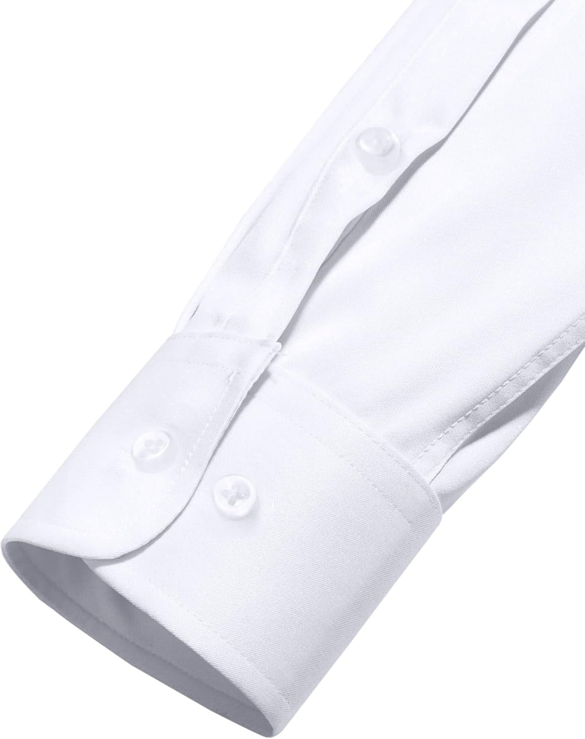 Alimens & Gentle Men's Dress Shirts Long Sleeve Wrinkle-Free Stretch Shirts Solid Formal Button Down Shirt with Pocket - Image 6
