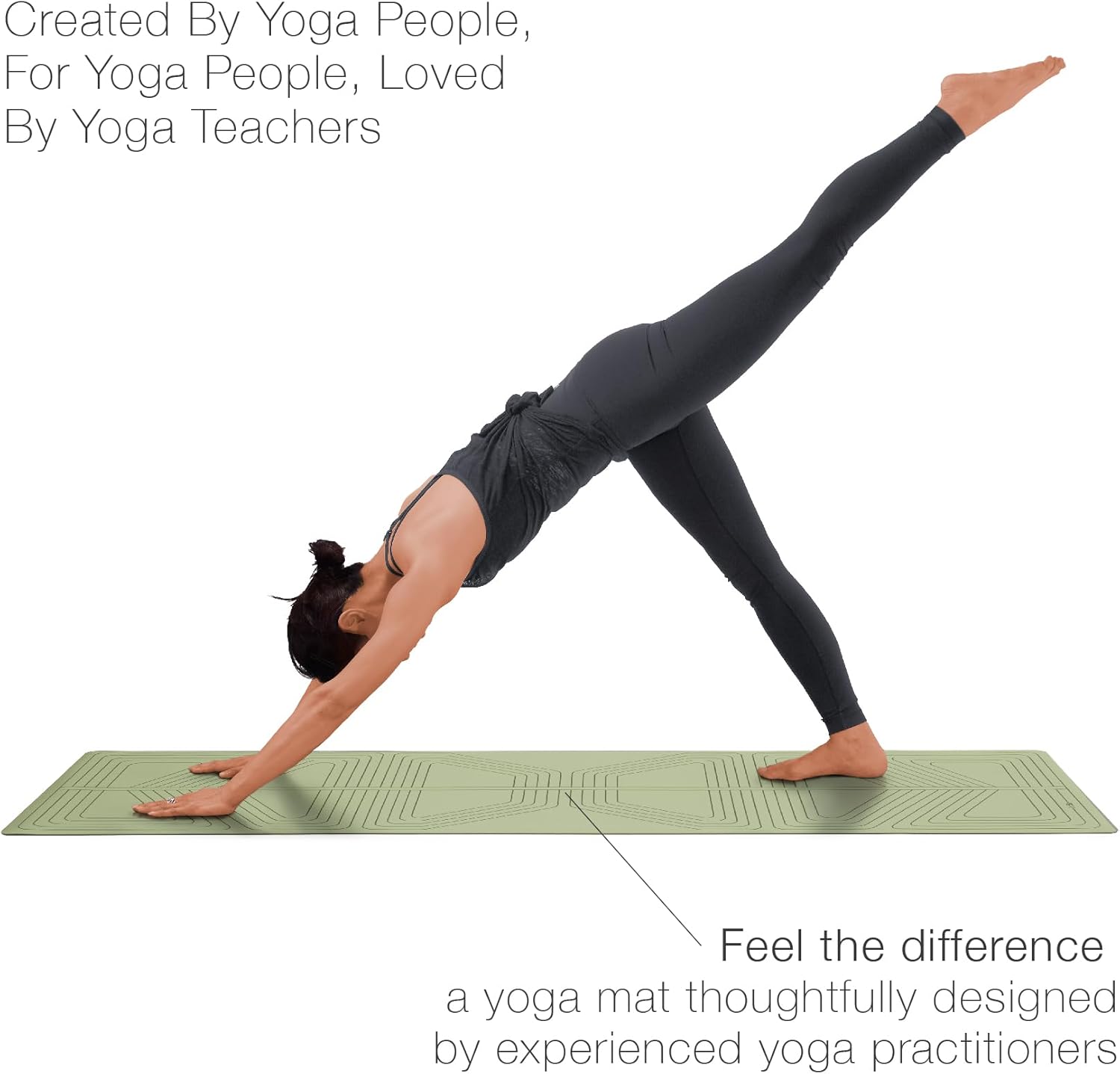 agoy PRO+ WARRIOR - Premium Non-Slip Yoga Mat – Eco-Conscious Design - PU Mat With Wet/Dry Grip+ - Focus Alignment - Lazer-Etched Technology - A Portable Standard Size Mat for All Styles of Yoga - Image 5