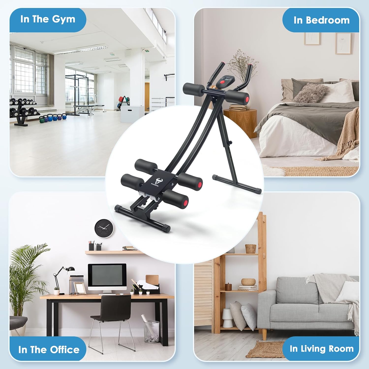 Abdominal Trainers, Adjustable AB Machine at Home or Gym for Core Strength Training, Ab Cruncher Foldable Fitness Gear for Men and Women Exercise &Workout - Image 7