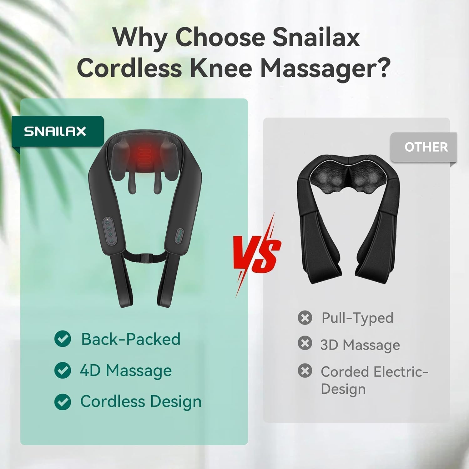 Snailax Cordless Neck Massager with Heat for Pain Relief Deep Tissue, 4D Kneading, Mothers Day Gifts, Rechargeable Shiatsu Back Neck Massager for Neck, Shoulders Back - Image 8