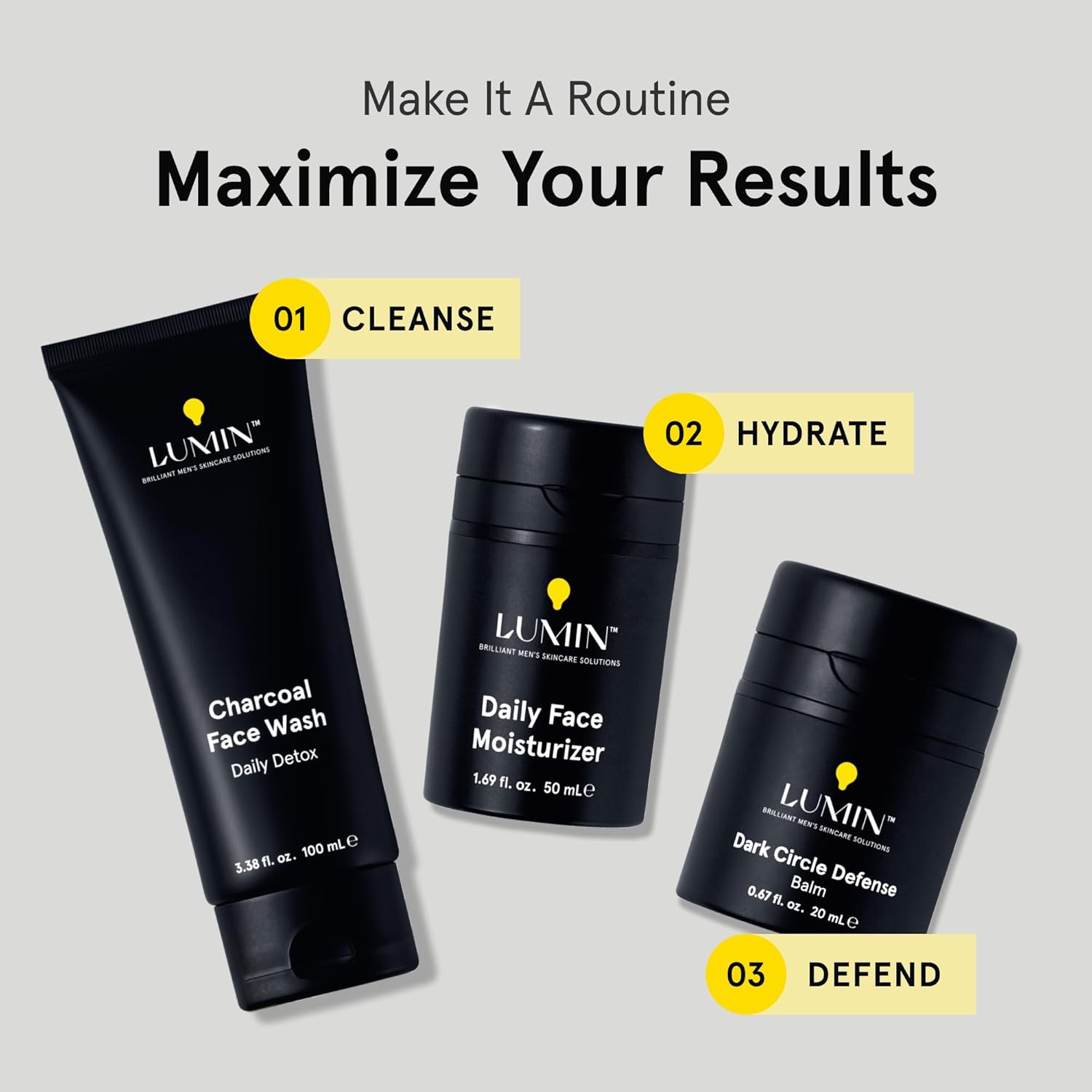 Lumin Charcoal Face Wash for Men – Daily Detox Cleanser, Hydrating Face Wash, Gently Removes Dirt & Oil, Unclogs Pores, Exfoliates, Refreshing Skincare for All Skin Types, 3.4oz - Image 5