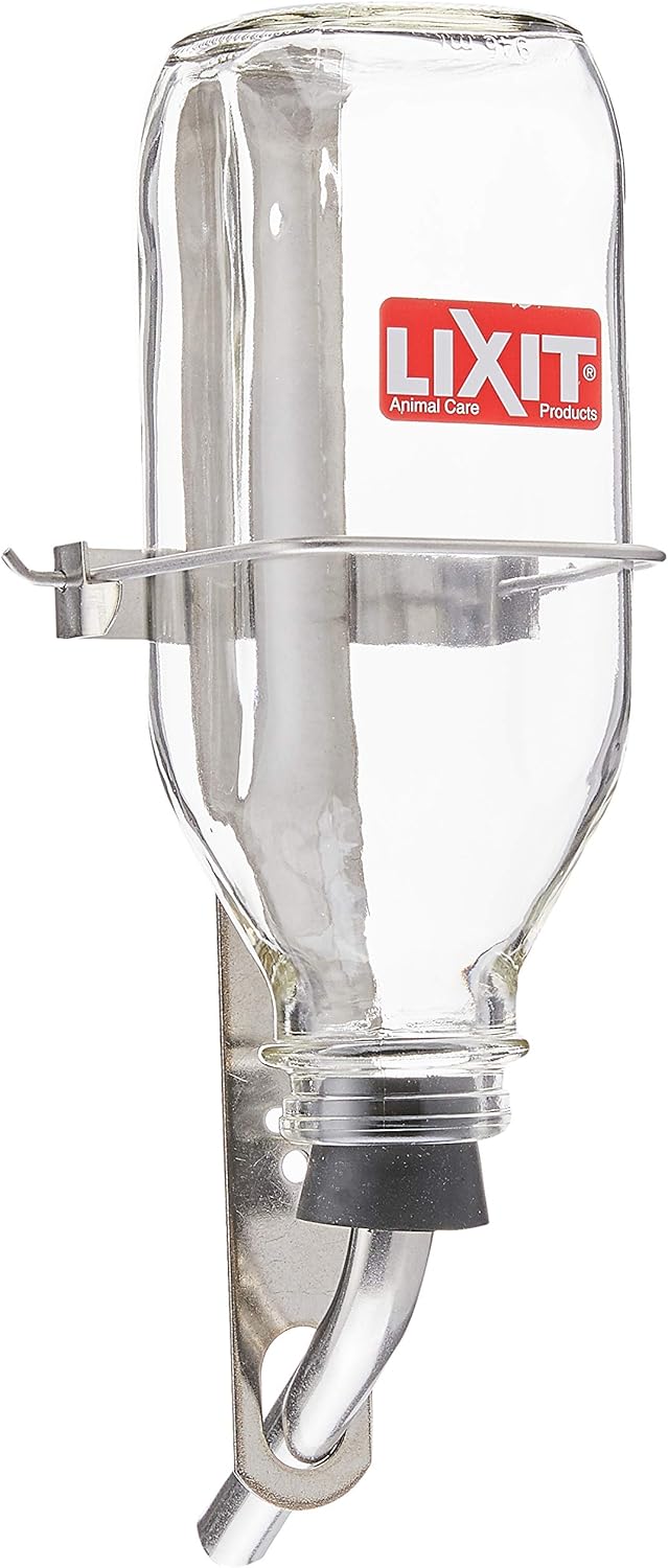 Lixit Heavy Duty Deluxe Glass Water Bottles for Birds, Dogs and Small Animals. (32oz Large Tube) - Image 3