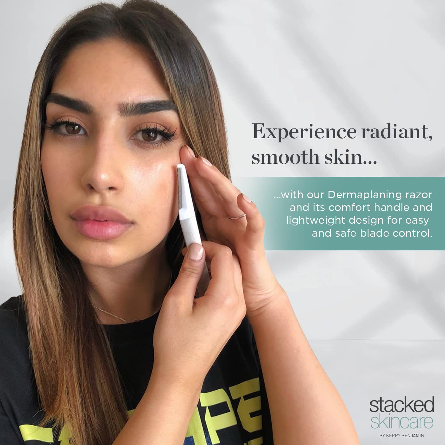 StackedSkincare Dermaplaning Replacement Blades - 3 Pack Face Razor Refills for Women, Peach Fuzz Remover and Exfoliating Tool, Fits StackedSkincare Dermaplane Tool - Image 3