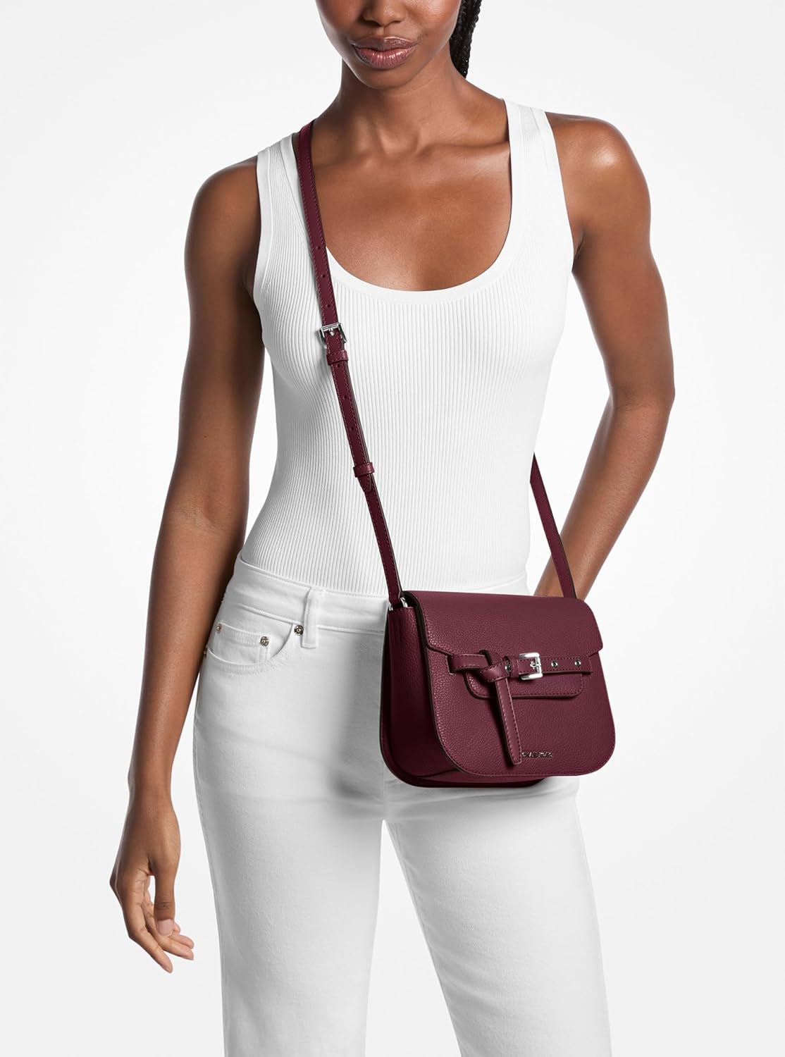Michael Kors Emilia Small Saddle Crossbody Bag - Image 4