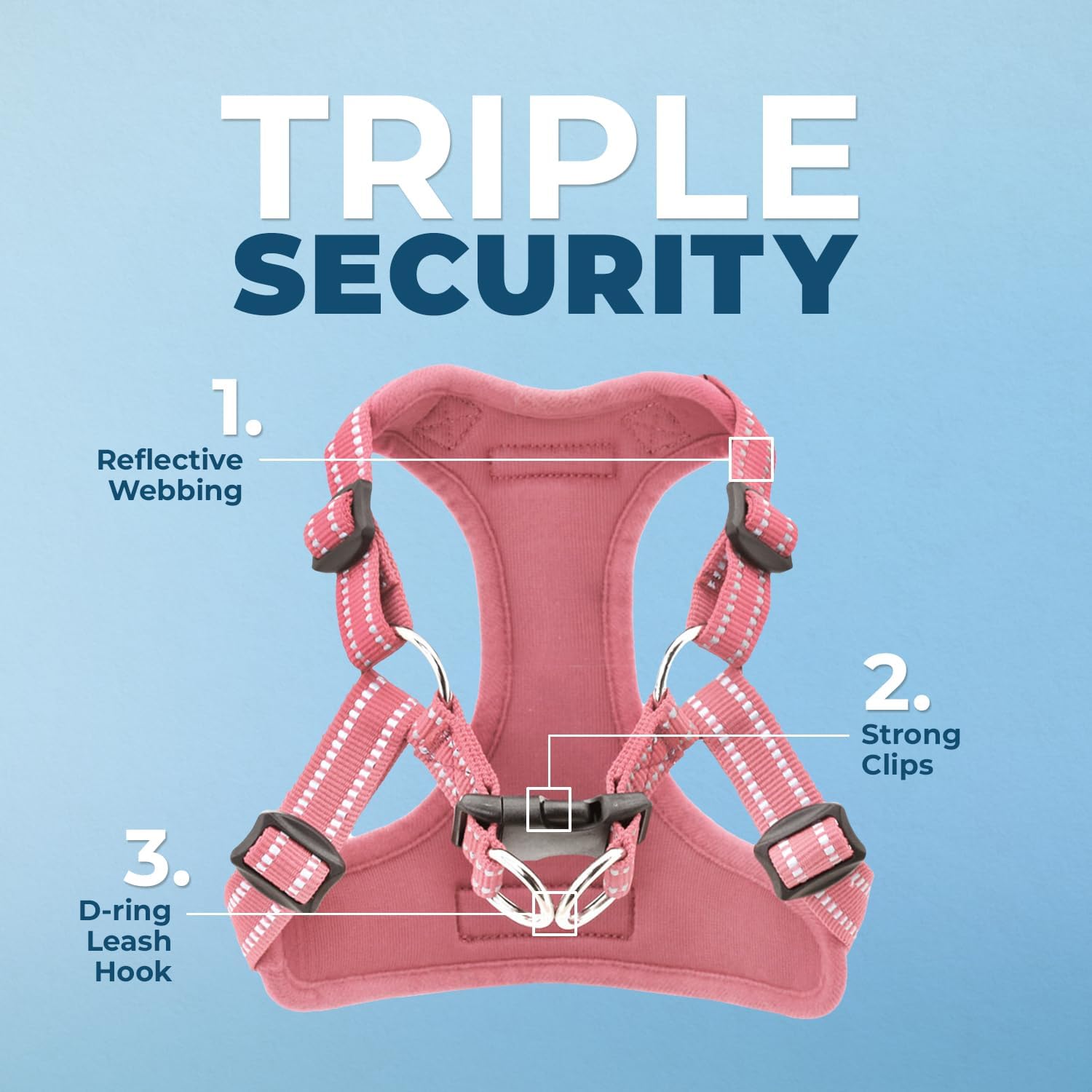 Best Pet Supplies Voyager Adjustable Step-in Flex Breathable Mesh Dog Harness for Small Medium Large Dogs Leash Set (Pink), S - Image 2
