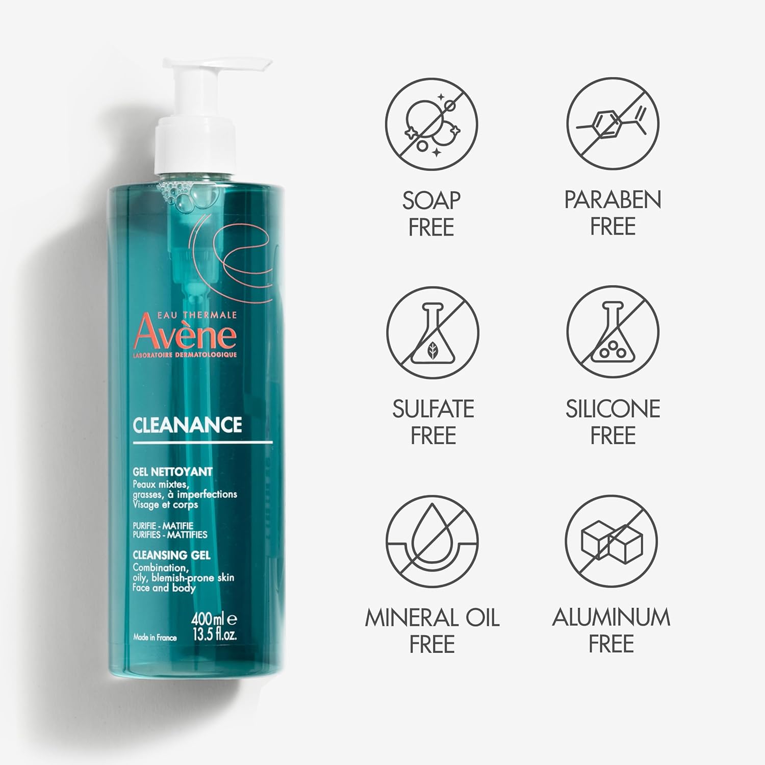 Avène Cleanance Cleansing Gel Soap Free Cleanser for Acne Prone, Oily, Face & Body, Alcohol-Free - Image 6