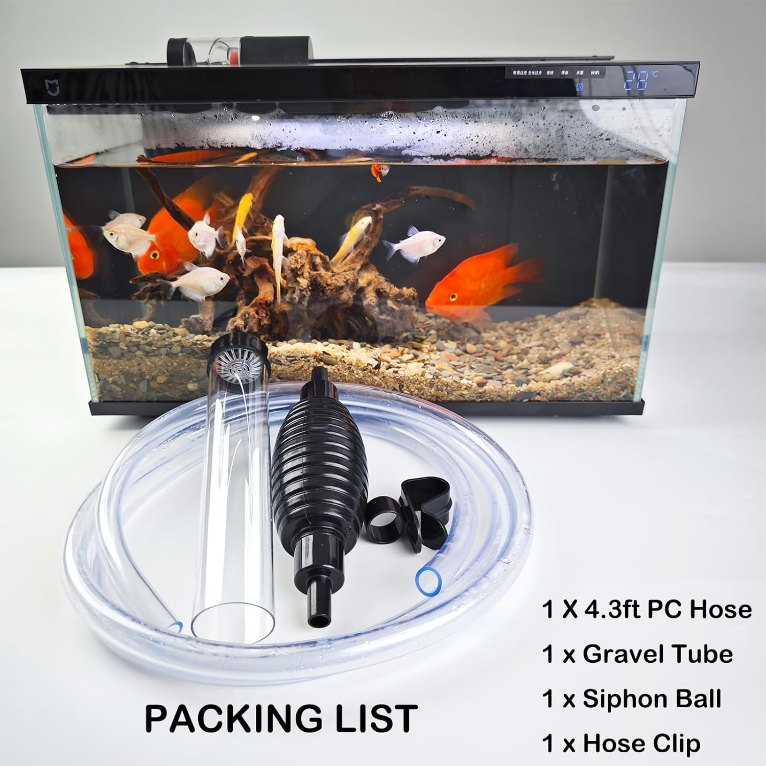 4.3ft Fish Tank Cleaner Aquarium Siphon Gravel Vacuum for Aquarium Fish Tank Changing Water Cleaning Gravel and & Sand - Image 8