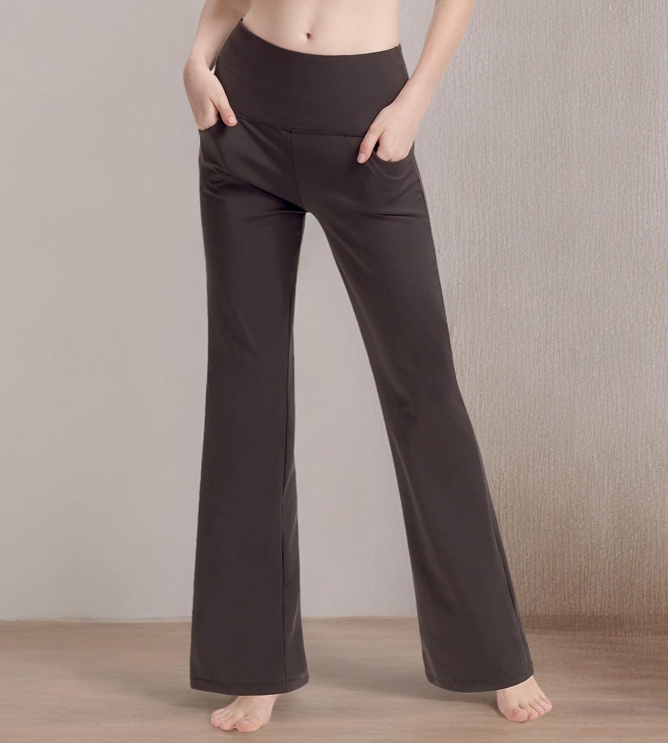 nuveti Women's Bootcut Yoga Pants Tummy Control Workout Non See-Through Bootleg Yoga Pants - Image 6