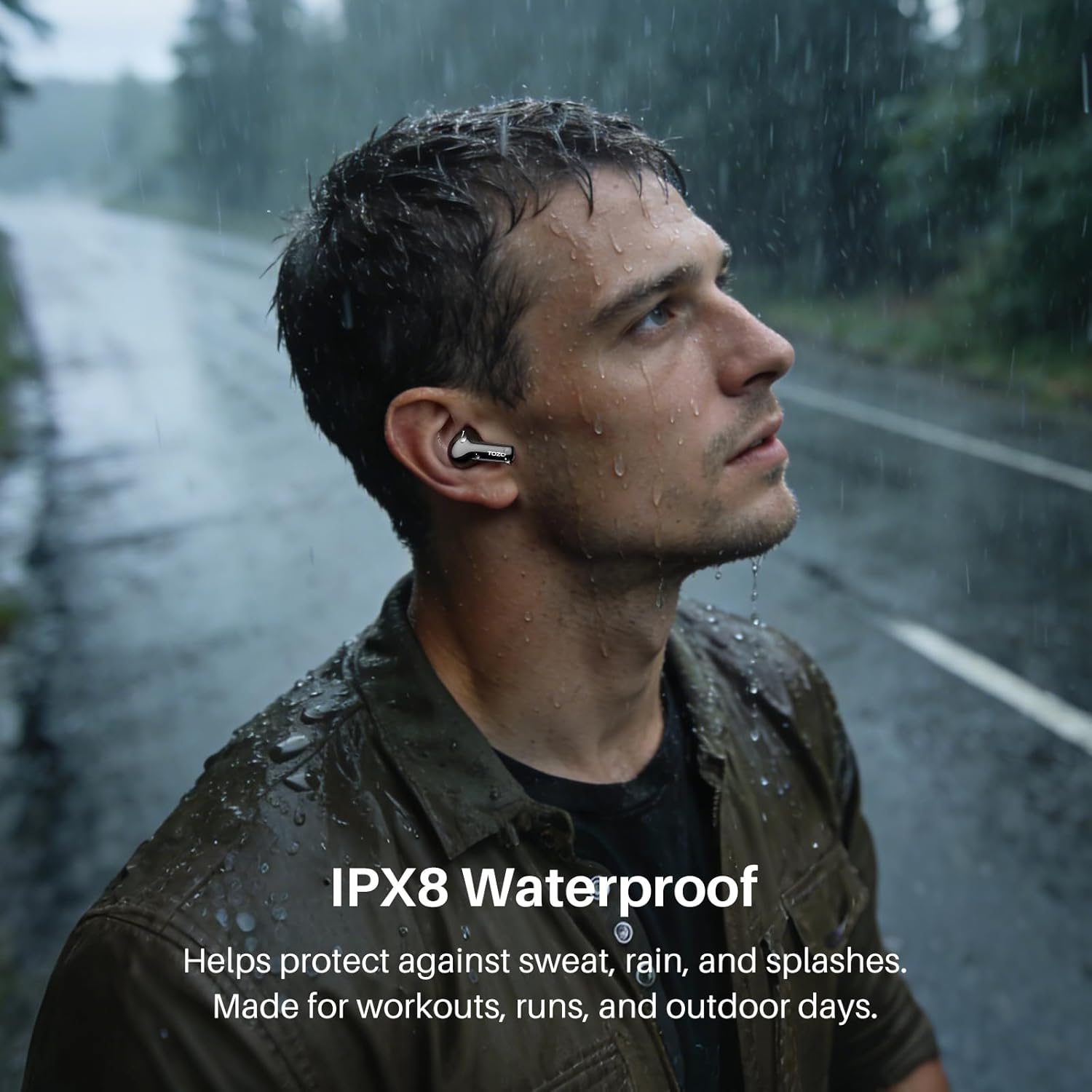 TOZO Hybrid Active Noise Cancelling Wireless Earbuds with 6 Mics AI Clear Call Ear Buds 68H Playtime with LED Display 32 Preset EQs via APP Bluetooth 5.3 IPX8 Waterproof in Ear Headphones - Image 9