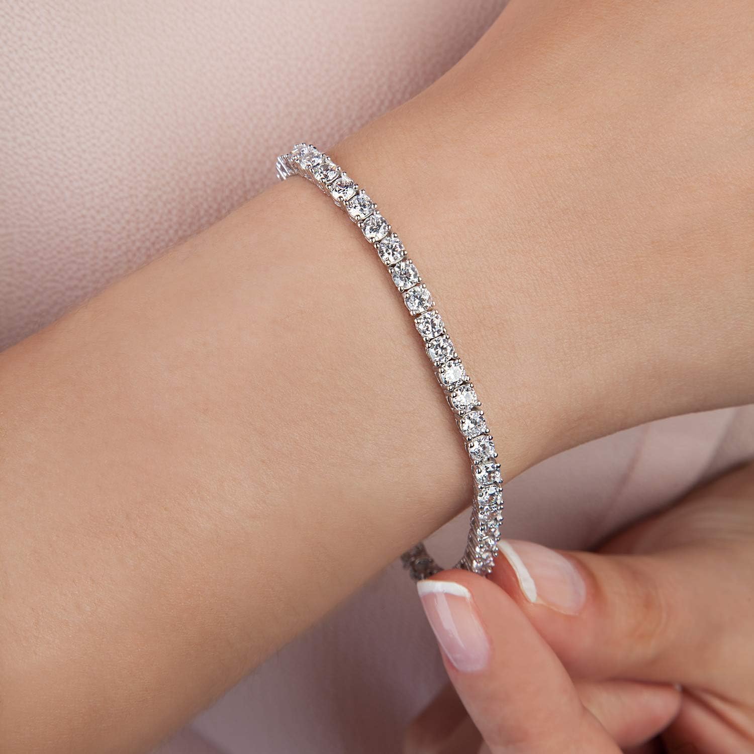 Women's 14K Gold Plated Jewelry Bracelet Set - Stylish Thin Dainty Chain, Stackable Cuban Link and Paperclip Bracelets - Image 2