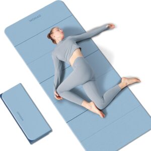 7-Fold Yoga Mat 70″x24″ – 1/2 Inch Thick Folding Exercise Mat, Compact Non-Slip TPE Mat for Travel, Storage, Yoga & Home Gym, Lightweight & Portable