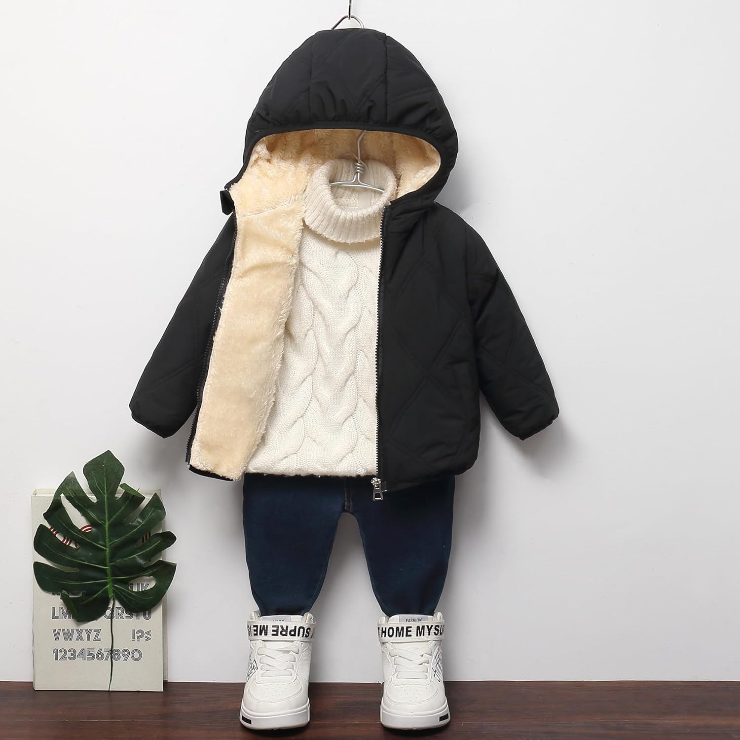 Baby Boys Girls Toddlers Winter Coats Puffer Jacket Hooded Down Snow Jacket Coat Outerwear - Image 2