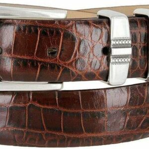 BS8216 Genuine Full-Grain Cowhide Leather Designer Golf Dress Belt 1-1/8″(30mm) Wide