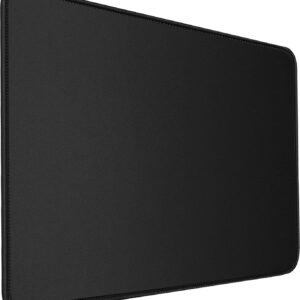 Mouse Pad, Large Gaming Mouse Pad with Double Stitched Edges, 14.9 x 11.7 inches Premium-Textured & Waterproof Mousepad, Nonslip Natural Rubber Base Mouse pad for Laptop,Computer, Office, Black